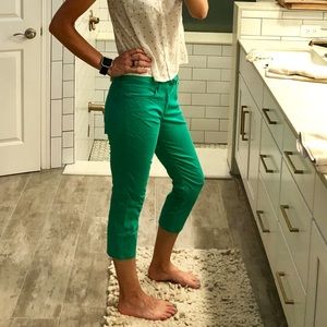 Ann Taylor Loft Modern Crop Kelly Green